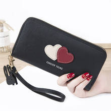 Luxary Fashion Women Wallets Pocket PU Leather Hearts Lady Handbags Money Zipper Coin Purse New Woman Wallet Burse Bags Billfold 2024 - buy cheap