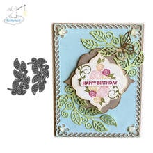 Bunnymoon-molde de metal com duas folhas para scrapbooking, estêncil para artesanato, faça você mesmo, cartão, artesanal 2024 - compre barato