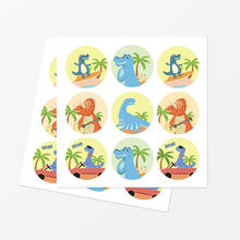 90pcs Dinosaur Party Supplies Stickers Happy Birthday Party Decor Gift Box Label Packing Kids Boy Forest Jungle Party Decor 2024 - buy cheap