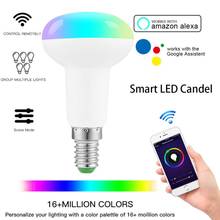 Bombilla LED inteligente E14, dispositivo que cambia de Color, WiFi, RBG + CW, Control remoto por voz, Compatible con Alexa/Google Home 2024 - compra barato