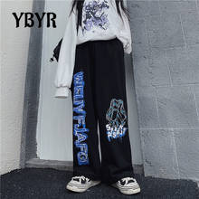 YBYR Harajuku Woman Pants Japanese Pattern Hip Hop Pants Women Loose Wide Leg Pant Men Jogger Pants Casual Oversize Long Pants 2024 - buy cheap