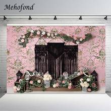 Mehofond Baby Shower Backgrounds For Photography Studio Girl Flowers Birdcage Tassel Decor Photo Backdrop Photozone Photophone 2024 - buy cheap