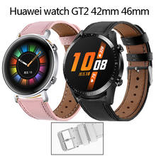 Correa de reloj para huawei watch gt 2, correa de cuero de 42mm y 46mm, pulsera de moda para deportes al aire libre, correa de repuesto para correas gt2 2024 - compra barato