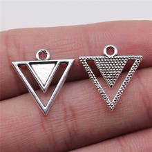 10pcs Charms Triangle Earrings DIY Jewelry Findings Antique Silver Color 18x19mm Triangle Earrings Charms 2024 - buy cheap