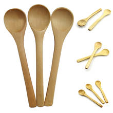 6 PCS/lot Mini Wooden Spoon Cooking Teaspoon Condiment Utensil Coffee Spoon Kids Ice Cream Kitchen Tableware Teaware Tool 2024 - buy cheap