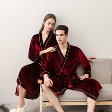 Lovers Robe Dressing Gown Women And Men Velour Robes Soft Kimono Bathrobe Autumn Winter Bride And Groom Nightwear Novelty Clothe 2024 - buy cheap