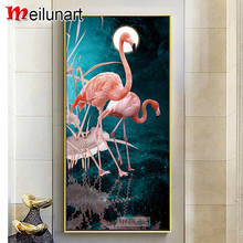 Flamingo moon animal large diy 5d diamond painting full square round drill diamond embroidery sale wall decoration AS1159 2024 - buy cheap