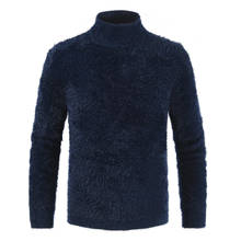 Suéter de malha de gola alta masculino, suéter de lã de caxemira para inverno masculino, pulôver de gola alta 2019 2024 - compre barato