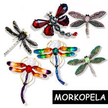 Morkopela Dragonfly Brooch Pin Enamel Insect Pins Women Men Vintage Brooches Jewelry Banquet Clothes Scarf Clip Broche 2024 - buy cheap