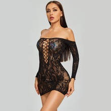2021 lingerie porno vestido feminino transparente erótico mulher fishnet ursinhos sexy roupa de noite 2024 - compre barato