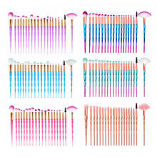 20Pcs Diamond Makeup Brushes Set Beauty Make Up Brush Tool Cosmetic Powder Foundation Blending Eye Shadow Eyebrow Eyelash Brush 2024 - buy cheap