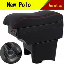 Car Armrest Case For Polo Armrest Central Store Content Storage Box With Cup Holder mobile phone holder 2024 - buy cheap