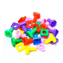 5 Set Screw Building Blocks 3D Learning Education Toys Smart Plastic Insert Blocks Nut Shape Montessori Toys For Baby Boys 2024 - buy cheap