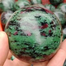 Dhxyzb 55-70mm esfera de pedra epídote natural, globo de cristal de quartzo, bola de rock, chakra mineral, cura, decoração de casa, artesanato 2024 - compre barato