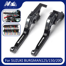 For Suzuki burgman 125 UH-125 150 200 UH250 400 Motorcycle 5 Color CNC Aluminum Adjustable Folding Extendable Brake Clutch Lever 2024 - buy cheap