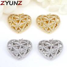 5PCS, Vintage Heart Gold Silver Color Charms Pendants For Jewelry Making Bijoux Femme Diy Design Charms Hollow Out Heart Pendant 2024 - buy cheap