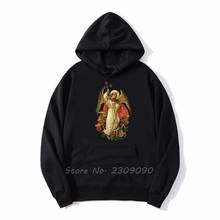 Saint Michael Destroy The Devil Catholic Christian Hoodies Casual Men Fleece Hoodies Sweatshirt Spring Autumn Streetwear 2024 - buy cheap