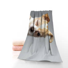 Custom Dog Chihuahua Pet Towel Printed Cotton Face/Bath Towels Microfiber Fabric For Kids Men Women Shower Towels 2024 - buy cheap