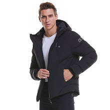 Jaqueta elétrica aquecida com 4 zona, casaco externo, usb, mangas compridas, aquecimento elétrico, jaqueta com capuz, roupa térmica de inverno 2024 - compre barato