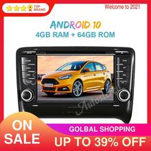Reproductor Multimedia con GPS para coche, Radio estéreo con Android 10, PX5/PX6, DVD, unidad principal, pantalla ISP, para Audi TT 2006-2012 2024 - compra barato