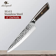 Cuchillo de Chef de 8 pulgadas, utensilio de cocina de acero inoxidable forjado 5Cr15MoV, rebanador japonés de verduras, cuchilla de Chef 2024 - compra barato