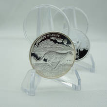Silver Plated African Endangered Wildlife leopard franc France gift for souvenir copy coin 2024 - buy cheap