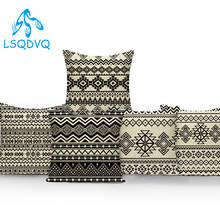 Fundas de cojín decorativas Para sofá, cubiertas de almohada de Mandala en blanco y negro, decoración geométrica Bohemia Para casa de granja 2024 - compra barato