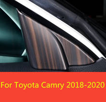 Emblema decorativo de coluna para toyota camry 8th sedan 2002-2008, acessório decorativo de carro, com lantejoulas, para formato de coluna, triangular, 2018 a 2020 2024 - compre barato