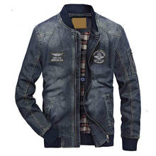 Mens Denim Jacket Brand Clothing Big Size M-4XL Jaqueta masculina Turn-down Collar Military Warm jeans Jackets hombre 2024 - buy cheap