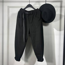Owen Seak Men Casual Cargo Harem Pants High Street Wear Hip Hop Ankle Length Men's Clothing Sweatpants Autumn Black Pants 2024 - buy cheap