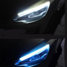 2 led drl luzes de circulação diurna para carro, acessórios de seta para mitsubishi asx/outlander/lancer/isola/pajero/elipse/ 2024 - compre barato