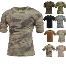 Camisetas militares de camuflaje para hombre, camisas tácticas de algodón, camisetas de combate transpirables de manga corta para verano 2024 - compra barato