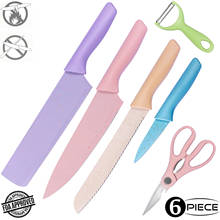 Stainless Steel Kitchen Knives Set Kitchen Knife Scissors Ceramic Peeler Chef Utility Slicer Paring Knife Cooking Cutter Tool 2024 - buy cheap