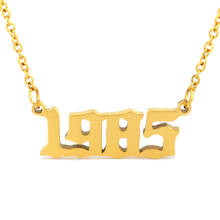 Year 1985 Pendant Choker Not Change Color Birthday Gift Gold Color Stainless Steel  Custom Necklaces For Women Men 2024 - buy cheap