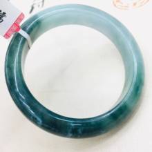 Natural Burmese Emerald Jade Elegant 52-62m Green Dark Two-tone Bracelet Fine Jade Bracelet Send A Country Certificate 2024 - buy cheap