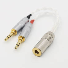 1 шт. Hifi посеребренный 2x3,5 мм штекер до 4,4 мм сбалансированный Женский кабель для PHA-3 поно плеер 2024 - купить недорого