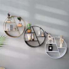 Round Wall Shelf Floating Shelves Metal Hanging Shelf Decoration for Bedroom Living Room Bathroom Kitchen Office in stock 2024 - buy cheap