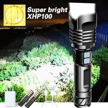 Super Bright XHP100 Powerful Led Flashlight Torch Xhp90 Tactical Flashlight Usb Rechargeable Flash Light 18650 26650 Led Lantern 2024 - buy cheap