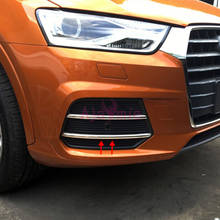 Задний отражатель туман светильник абажур для лампы с металлическим каркаксом наклейки украшения декоративный молдинг отделка хром 2015 2016 2017 для Audi Q3 аксессуары 2024 - купить недорого