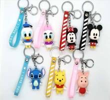 Disney Mickey Mouse Keychain Children Handbag Pendant Cartoon Car Small Gift Key Chain Winnie Minnie Stitch Daisy Cute Keychain 2024 - buy cheap