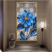 5D Diy Diamond Painting Abstract Art Blue Peony Flower Diamond Embroidery Full Square Round Drill Mosaic Cross Stitch KitZP-4333 2024 - buy cheap