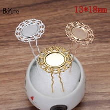 BoYuTe (10 Pieces/Lot) Fit 13*18MM Oval Cabochon Blank Hair Fork Accessories Diy Handmade Vintage Jewelry Materials 2024 - buy cheap