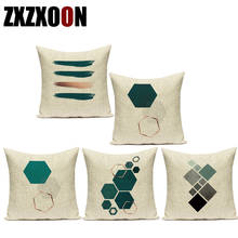 Decorative Throw Pillows Case Farmhouse Home Decor Green Special Geometric Polyester Cushion Cover for Sofa Car Pillowcase 2024 - buy cheap