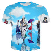 2021 New Anime Gintama Men/women New Fashion Cool 3D Printed T-shirts Harajuku Style Casual Style Tshirt Streetwear Tops 2024 - buy cheap