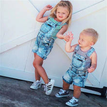 Children's Denim Overalls Baby Jeans Shorts Baby Boys Girls Pants Infant Clothing Toddler Baby Pants Little Kids Overalls 2024 - buy cheap