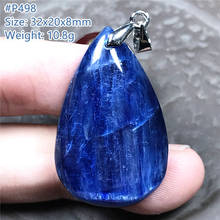 Top Natural Blue Kyanite Crystal Pendant For Women Lady Men Beads Cat Eye Stone Silver Water Drop Healing Luck Gemstone AAAAA 2024 - buy cheap