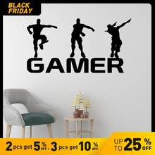 Gamer Vinyl Wall Sticker For Kids Rooms Decoration decal Poster boys Gaming PS4 Battle Royale Game Stickers Mural Wallpaper 2024 - buy cheap