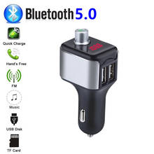 Reproductor MP3 con Bluetooth, transmisor FM, Kit de manos libres, transmisor FM, Radio, reproductor MP3, Cargador USB 2024 - compra barato