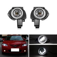 DRL Halo Led Front Driving Fog Light Assembly Kits For Mazda 3 2004 2005 2006 2007 2008 2009 Auto Daylights 2024 - buy cheap