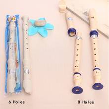 Qimei-Flauta de grabadora desecante Soprano, 8 agujeros, con palo de limpieza, tabla de digitación alemana, instrumento para niños principiantes 2024 - compra barato